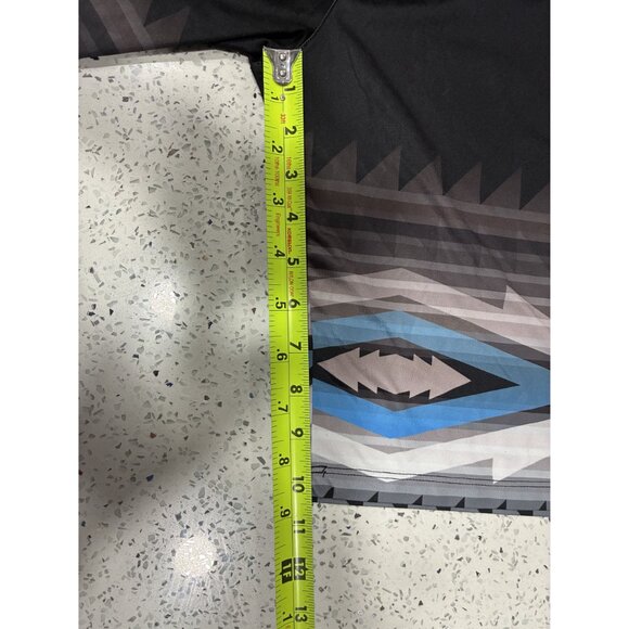 Skyn Style drawstring Basketball shorts mens Large tribal print black blue gray - Picture 5 of 8